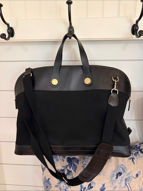 Dooney & Bourke Handbags - Dooney & Bourke Classic Black Canvas Weekender Travel Tote Vintage